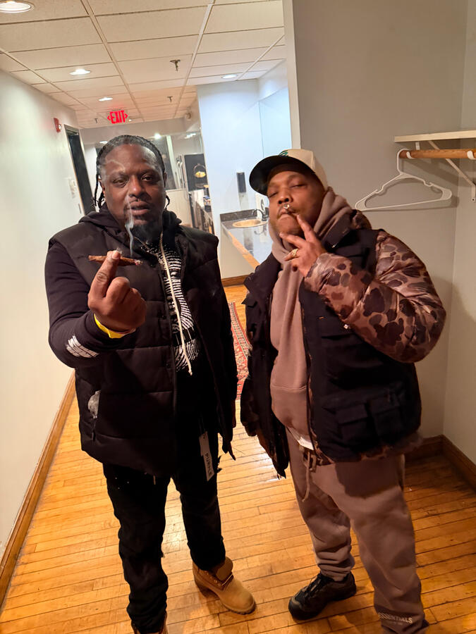 Chuck Black and Styles P Suffolk, Virginia rapper Chuck Black with Styles P